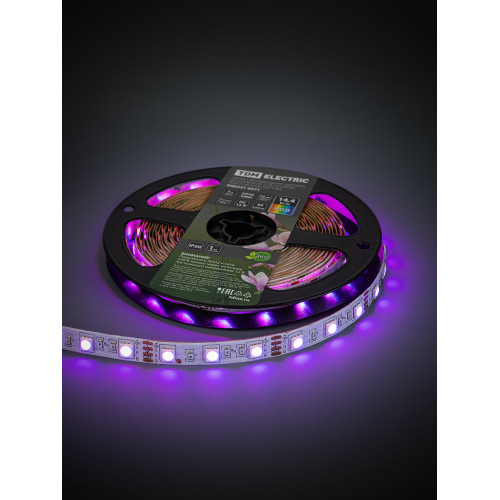 Лента светодиодная SMD5050-60 LED/м-IP20-12 В-14,4 Вт/м-RGB (5 м) блистер TDM