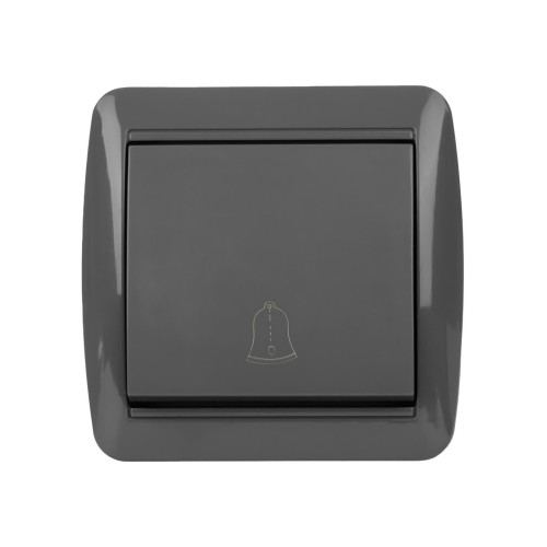 Кнопка звонковая открытой установки IP44 6А серая 