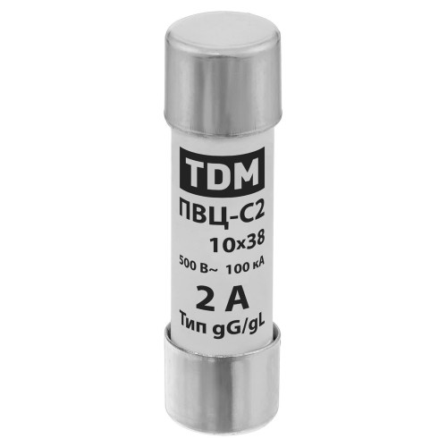 Плавкая вставка ПВЦ-С2 10х38 2А TDM