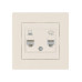 Розетка телефонная RJ11 + компьютерная RJ45 сл. кость 