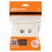 Розетка компьютерная RJ-45 + TФ (RJ-11) сл. кость 