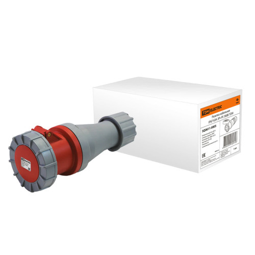 Розетка кабельная IP67 63А 3Р+РЕ 380В TDM