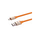Дата-кабель, ДК 15, USB - Lightning, 1 м, силиконовая оплетка, оранжевый, TDM
