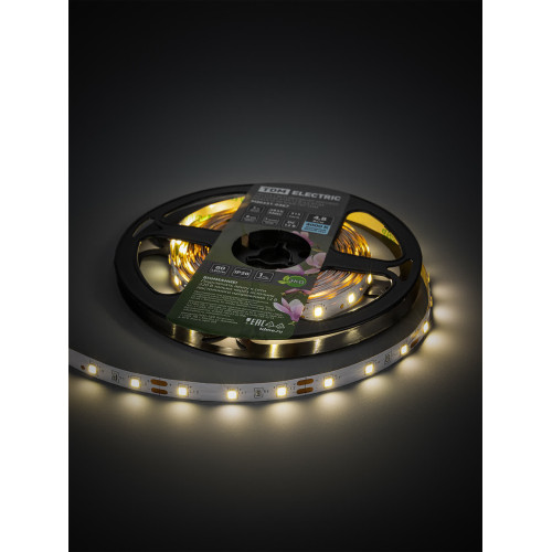 Лента светодиодная SMD2835-60 LED/м-IP20-12 В-4,8 Вт/м-4000 К (5 м) блистер TDM