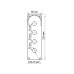 Корпус КП104 c козырьком для кнопок, 4 места, ABS желтый, IP66 TDM