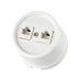 Розетка двойная компьютерная RJ45 белая «Болонь» TDM