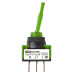 Выключатель-тумблер ASW-13D 1P 12В AC/DC 20А (3c) ON-OFF с фиксацией с зеленой LED подсветкой TDM