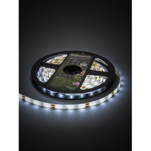Лента светодиодная SMD2835-60 LED/м-IP65-12 В-4,8 Вт/м-6000 К (5 м) блистер TDM