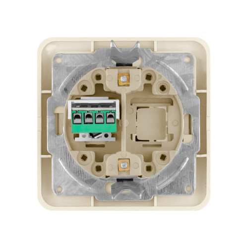 Розетка TФ (RJ-11) сл. кость 