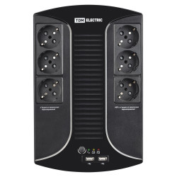 Источник бесперебойного питания ИБП 850 ВА 6 розеток +2USB TDM