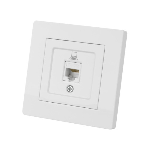 Розетка компьютерная RJ45 белая 