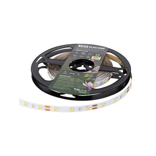 Лента светодиодная SMD2835-60 LED/м-IP20-12 В-4,8 Вт/м-3000 К (5 м) блистер TDM