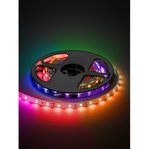 Комплект светодиодной ленты SMD5050-30 LED/м-12 В-7,2 Вт/м-IP65-RGB (5 м), 24 Вт, IR-контроллер TDM