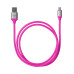 Дата-кабель, ДК 21, USB - Lightning, 1 м, силиконовая оплетка, розовый, TDM