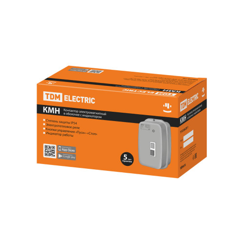 Контактор КМН48062 80А в оболочке с индикатором Ue=380В/АС3 IP54 TDM