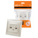 Розетка телефонная RJ11 + компьютерная RJ45 перламутр 