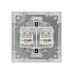 Розетка компьютерная двойная RJ45 белая 