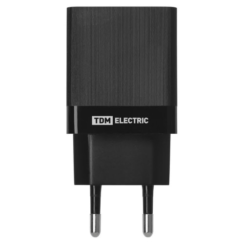 Сетевое зарядное устройство, СЗУ 8, Quick Charge 3.0, 3 А, 2 USB, черный, TDM