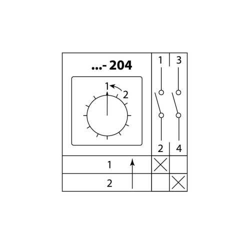 Кулачковый переключатель КПУ11-10/204 (1-2 1р (возврат)) TDM